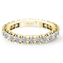 Alianza Completa Eternity Diamantes 1,15 a 1,3 Quilates Oro Amarillo