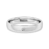 Alianza De Boda Musa Oro Blanco 3,0Mm Diamante 0.02