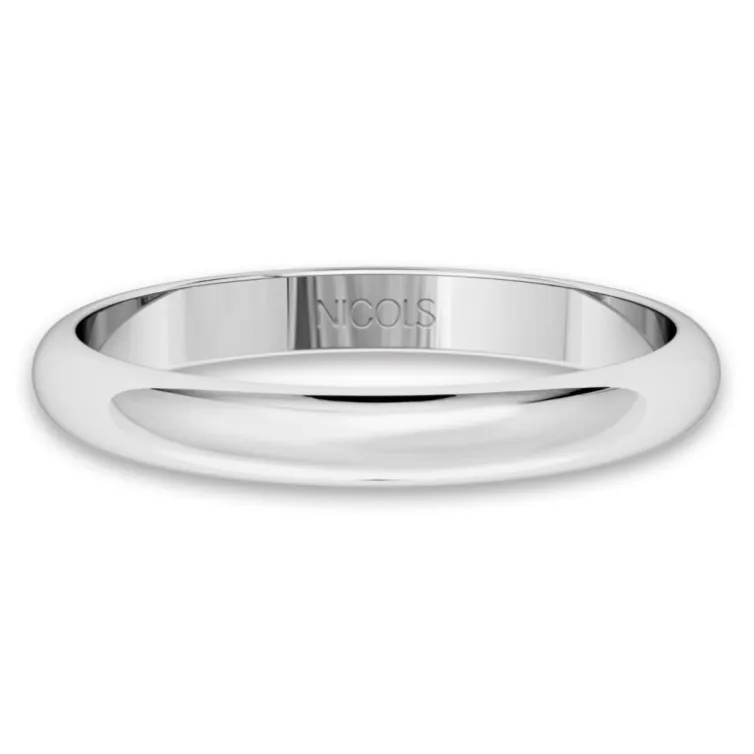Alianza de Boda Wicca Oro Blanco