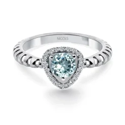 Anillo Aguamarina Triangle