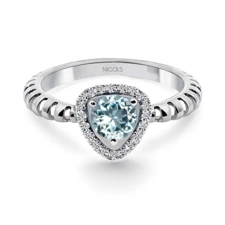 Anillo Aguamarina Triangle