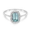Anillo Aguamarina y Diamantes Candy