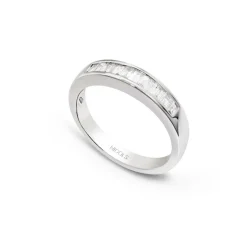 Anillo Alianza Abelia 0.60 Oro Blanco