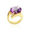 Anillo Amatista Oro Amarillo Bigtone Plane