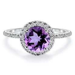 Anillo Amatista y Diamantes Colorfull