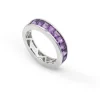 Anillo Amatistas Flúor Midi