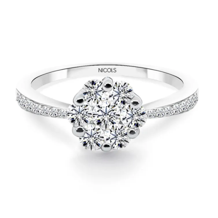 Anillo Compromiso Camelia 0.70