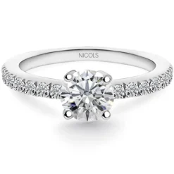 Anillo Compromiso Dafne Oro Blanco (18Kt) con Diamante 0.30-1.00ct