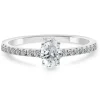 Anillo Compromiso Dafne Petit Diamante Oval 0.30 Oro Blanco