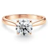 Anillo compromiso diamante 0,10 a 0,70 ct Nicole oro rosa 18K