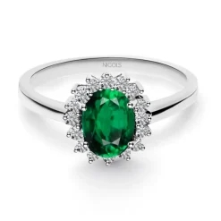 Anillo Compromiso Esmeralda Dalia 0.95