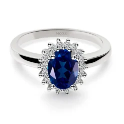 Anillo Compromiso Zafiro Dalia 1.00