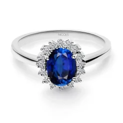 Anillo Compromiso Zafiro Dalia 0.95