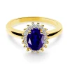 Anillo Compromiso Zafiro Dalia 1.00