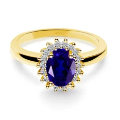 Anillo Compromiso Zafiro Dalia 1.00