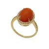 Anillo Coral Oval Red Velvet 15X112Mm