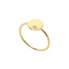 Anillo Círculo Diamante Oro Amarillo Always
