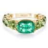 Anillo Cuarzo Verde Peridoto Rainbow