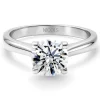 Anillo de diamante 0,10 a 0,70 Ct. Platino Nancy