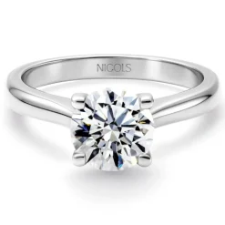 Anillo de diamante 0,10 a 0,70 Ct. Platino Nancy