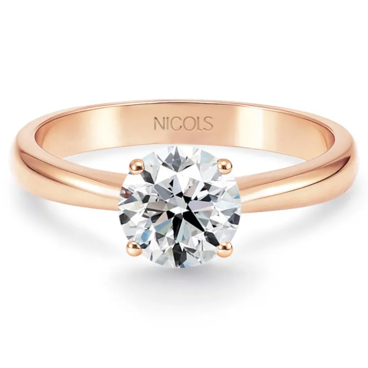 Anillo de diamante 0,10 a 0,70 quilates Frida oro rosa