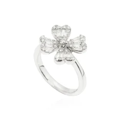 Anillo De Diamantes Trebol