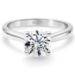 Anillo diamante 0,10 a 0,70 Ct Nancy oro blanco 18K