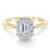 Anillo Diamante 0.70 Ct Talla Esmeralda Vrait Oro Amarillo