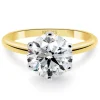 Anillo Diamante 2ct H VS Solitario Charlotte oro amarillo y oro blanco