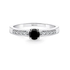 Anillo Diamante Negro Amelie Noir 0.36 Ct