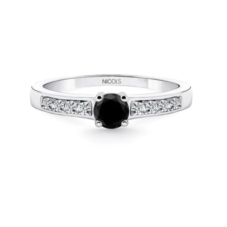 Anillo Diamante Negro Amelie Noir 0.36 Ct