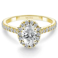 Anillo Diamante Oval Seline 0.50 Ct Oro amarillo