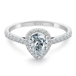 Anillo Diamante Pera Solitario 0.75 Quilates