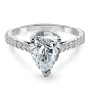 Anillo Diamante Pera Solitario y Diamantes 1.67
