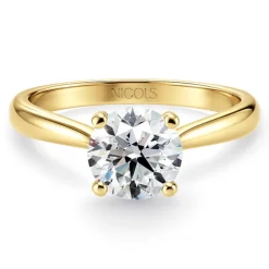 Anillo diamante solitario 0,10 a 0,70 quilates Nicole oro amarillo 18K