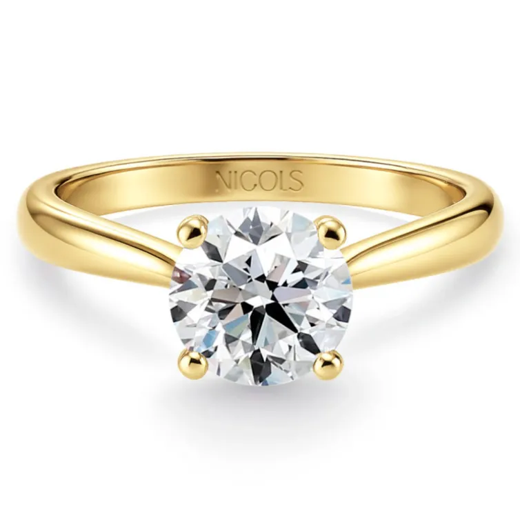Anillo diamante solitario 0,10 a 0,70 quilates Nicole oro amarillo 18K