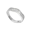 Anillo Diamantes Abelia 0.65 Oro Blanco Ondas