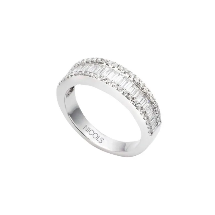Anillo Diamantes Abelia 0.85 Oro Blanco