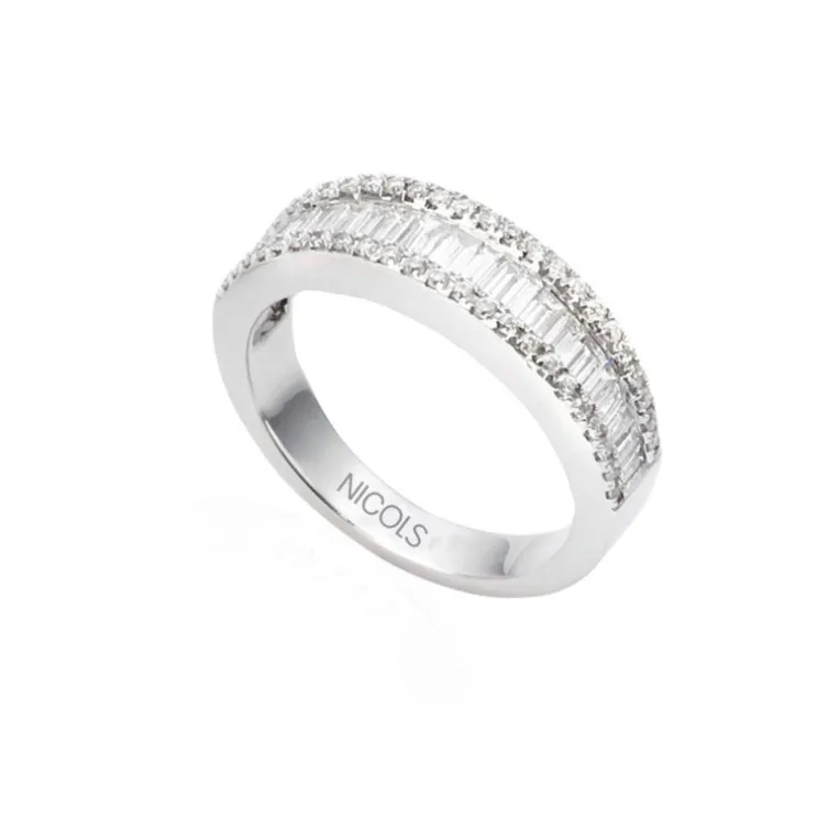 Anillo Diamantes Abelia 0.60 Oro Blanco