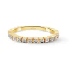 Anillo Diamantes Almenas Oro Amarillo