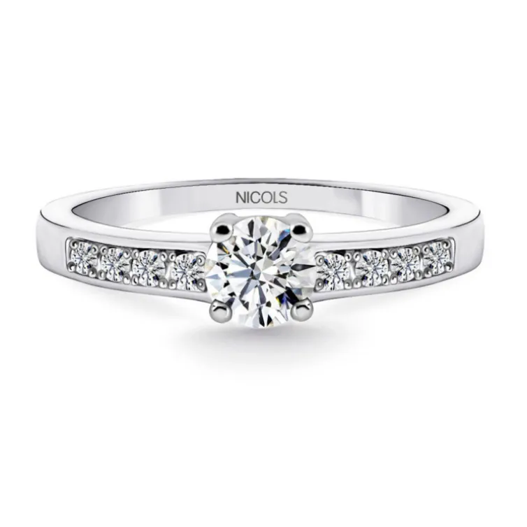 Anillo Diamantes Amelie 0.50 Ct Solitario Medio Quilate