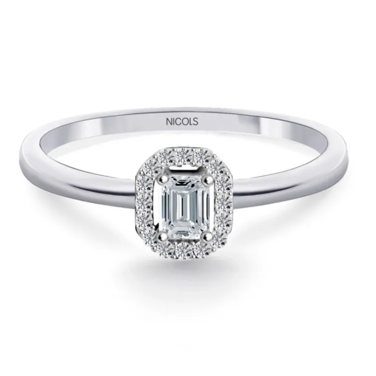 Anillo diamantes Angie talla Esmeralda 0.35