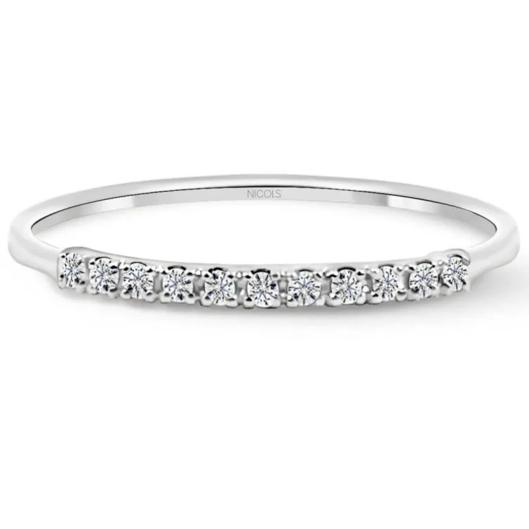 Anillo Diamantes Azalea 0.07 Oro Blanco