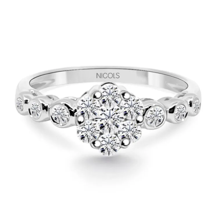 Anillo Diamantes Camelia 0.58