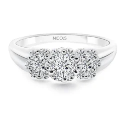 Anillo Diamantes Camelia 0.64