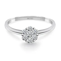 Anillo Diamantes Camelia 0.35