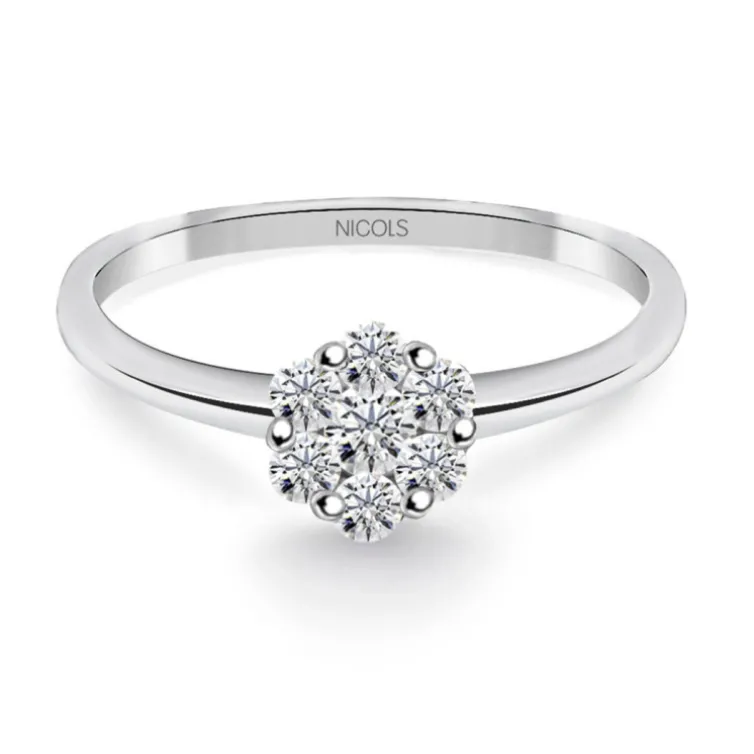 Anillo Diamantes Camelia 0.35