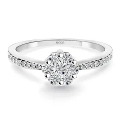 Anillo Diamantes Camelia 0.49