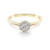 Anillo Diamantes Camelia 0.35 Oro Amarillo