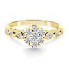 Anillo Diamantes Camelia 0.58 Oro Amarillo